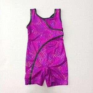 Danskin Now Dance/Gymnastics XS (4-5) Black and Purple